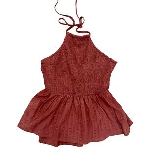 Mango Teen Halter Neck Smocked Top Size XXS